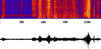 Iceberg calving spectrogram