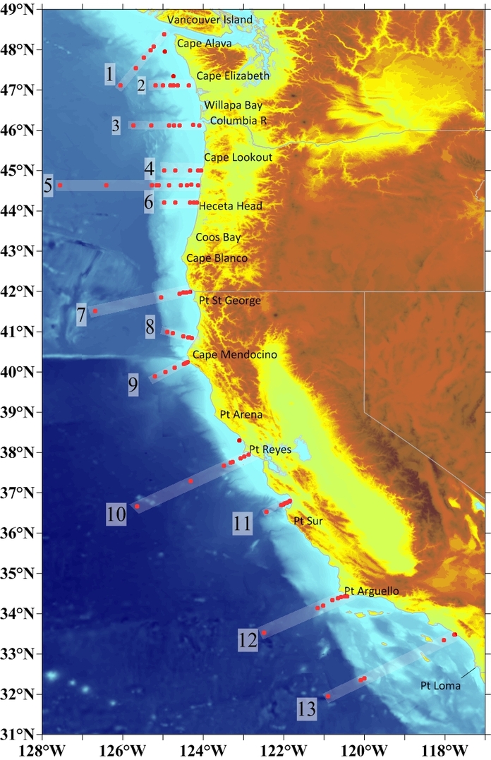 2011 West Coast Station Locations