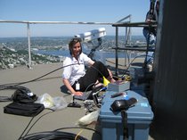 Stacy on the Space Needle