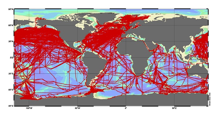 SOCAT cruise tracks