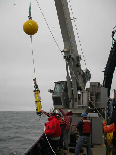 deployment of DiIorio acoustic mooring