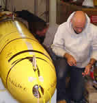 Lance securing AUV