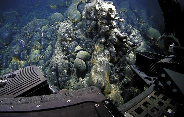 ROV SuBastian sampling new lava