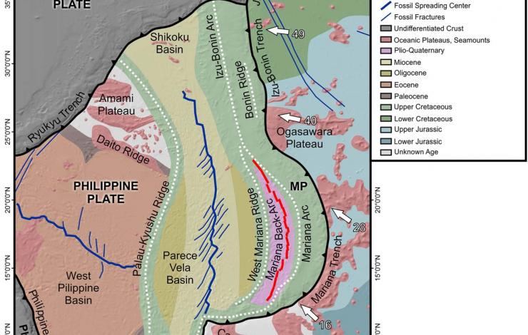 Tectonic setting of the Mariana subduction zone