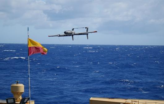 Launch of a 20-lb test VTOL-Fixed Wing hybrid UAS from the NOAA RV Oscar Elton Sette in June 2016.