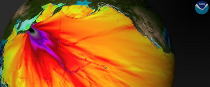 Tohoku Japan (East Coast of Honshu) Tsunami Propagation, March 11, 2011