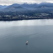  NOAA Ship Shimada leaving Port Angeles, Washington